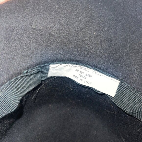 Vintage Womens Hat Size Medium Black Velvet Band Wool Italy main image 5